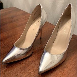 Silver Metallic stiletto heels size 8